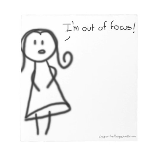 私は焦点が合わない ノートパッド (正面)