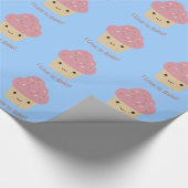 私は焼くのが大好き！かわいいカップケーキ ラッピングペーパー (角)