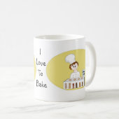 私は焼くのが大好き コーヒーマグカップ (正面右)