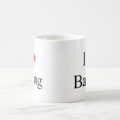 私は焼けることを愛します コーヒーマグカップ (中央)
