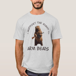 私は熊のTシャツを腕で抱く権利を支持します Tシャツ