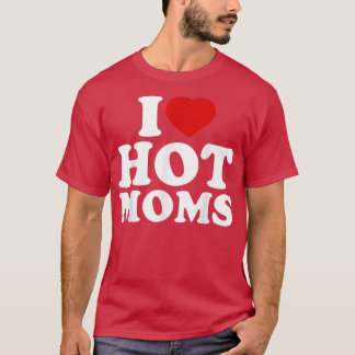 私は熱いママが大好おもしろいき赤いハート愛ママ私はH Tシャツ