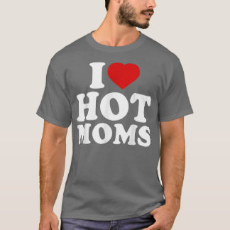 私は熱いママが大好おもしろいき赤いハート愛ママ私はH Tシャツ