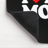 私は熱いママが大好きおもしろい赤いハートラブママ マウスパッド (コーナー)