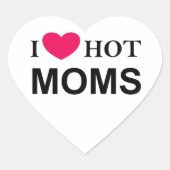 私は熱いママが大好き、私はママが大好き、熱いママ ハートシール (正面)