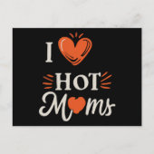 私は熱いママを愛Iハート熱いママ動揺してレトロ シーズンポストカード (正面)