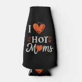 私は熱いママを愛Iハート熱いママ動揺してレトロ ボトルクーラー (正面)