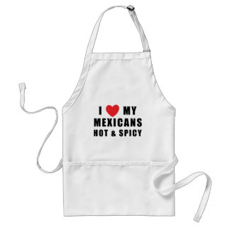 私は熱い及びぴりっとする私のメキシコ人を愛します スタンダードエプロン
