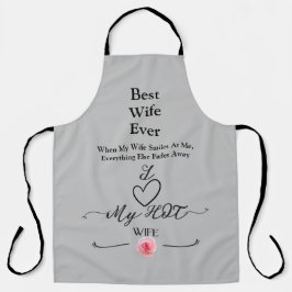 私は熱い妻を愛し最高のているパーソナライズされた エプロン
