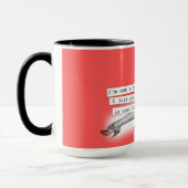 私は熱い混乱の演劇1のピンナップの女の子ではないです マグカップ (左)