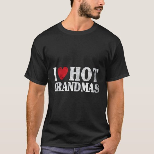 私は熱い祖母が大好き Tシャツ (正面)