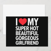 私は熱い美しいすごいゴージャスなガールフレンドが大好き 招待状 (正面/裏面)