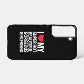 私は熱い美しいすごいゴージャスなガールフレンドが大好き SAMSUNG GALAXYケース (裏面横)