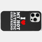 私は熱い自閉症の彼女が大好き Case-Mate iPhoneケース (裏面 (横))