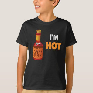 私は熱くおもしろいなホットソースのしゃれです Tシャツ