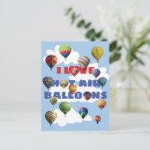 私は熱気球色の空数々の雲が大好き ポストカード (スタンド正面)