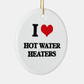 私は熱湯ヒーターを愛します セラミックオーナメント (右)