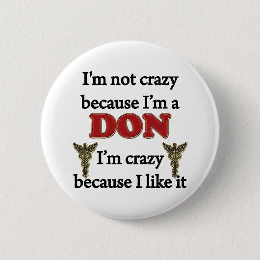 私は熱狂するではないです 缶バッジ (正面)