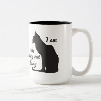 私は熱狂するなCATの女性ですMUG ツートーンマグカップ