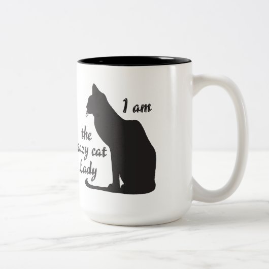 私は熱狂するなCATの女性ですMUG ツートーンマグカップ (右)