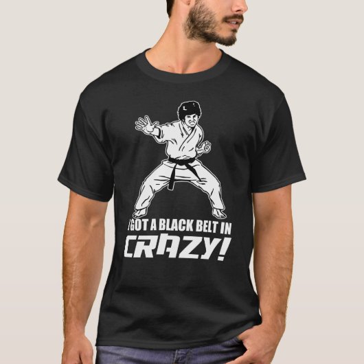 私は熱狂するの黒帯を得ました Tシャツ (正面)