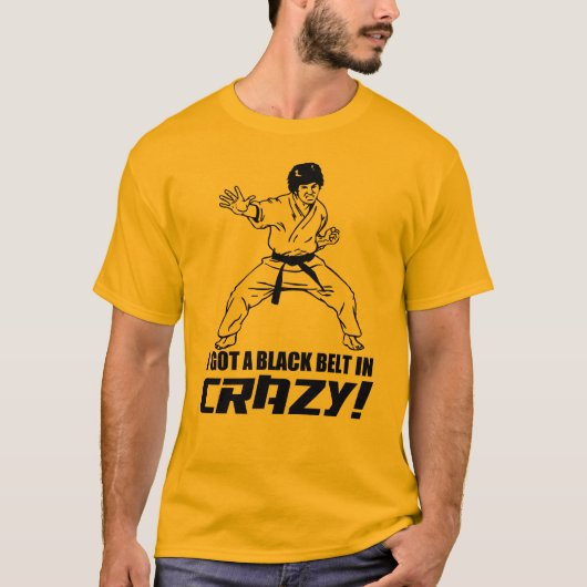 私は熱狂するの黒帯を得ました Tシャツ (正面)