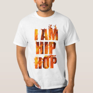 私は燃えるヒップホップです Tシャツ