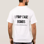 私は爆弾おりの売春の手引きをします Tシャツ (裏面)