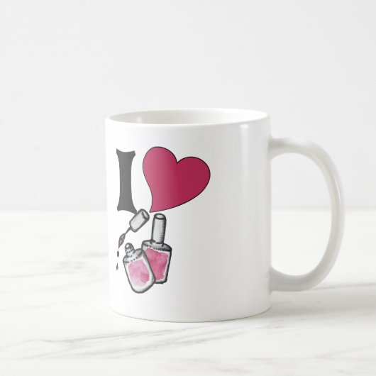 私は爪、 ネイルの磨き コーヒーマグカップ (右)