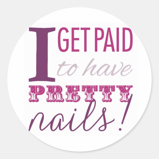 私は爪、 ネイル封筒用シールを持つためにかわいらし支払われる ラウンドシール (正面)