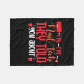 私は爪、 ネイル技術 フリースブランケット (正面(横))