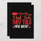 私は爪、 ネイル技術 招待状 (正面/裏面)