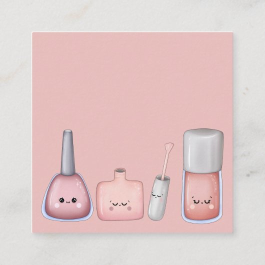 私は爪、 ネイル スクエア名刺 (裏面)