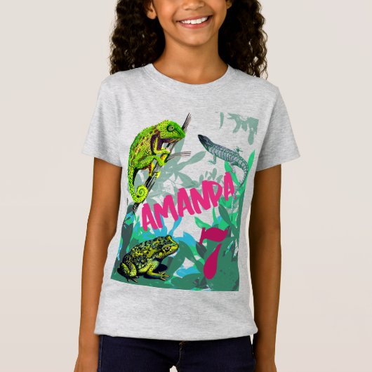 私は爬虫類の誕生日が大好き！T-シャツ Tシャツ (正面)