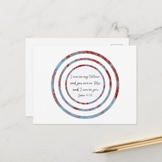 私は父ヨハネ14:20にいる ポストカード (正面/裏面インサイチュ)