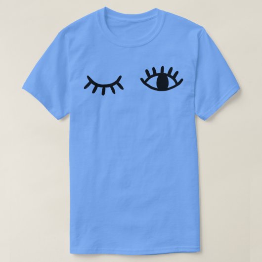 私は片目を閉じて片目を開けて眠る Tシャツ (デザイン正面)