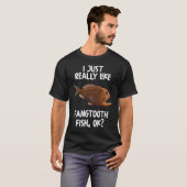私は牙の魚が本当に好き Tシャツ (正面フル)