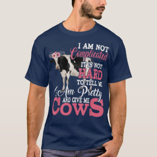 私は牛かわいらしの与えフローラおもしろい牛 Tシャツ