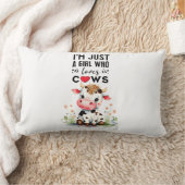 私は牛が大好きな女の子にすぎない ランバークッション (ブランケット)