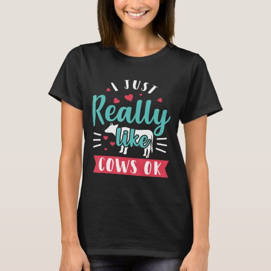 私は牛が大好き Tシャツ (正面)