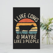 私は牛が好きで、3人の牛の農場が好きかもしれない 便箋 (スタンド正面)