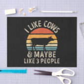 私は牛が好きで、3人の牛の農場が好きかもしれない 薄葉紙 (クラフト)