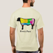 私は牛のあらゆる部分を愛します Tシャツ (裏面)