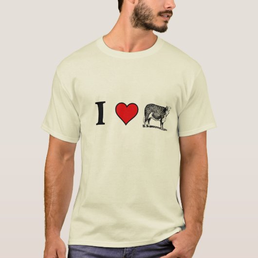 私は牛のあらゆる部分を愛します Tシャツ (正面)