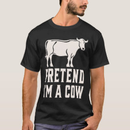 私は牛のふり Tシャツ