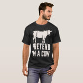 私は牛のふり Tシャツ (正面フル)