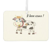 私は牛のハート車カスタムの空気フレッシュナーが大好き カーエアーフレッシュナー (裏面)