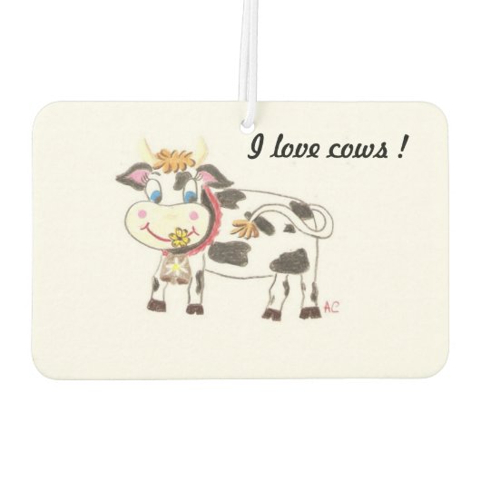 私は牛のハート車カスタムの空気フレッシュナーが大好き カーエアーフレッシュナー (裏面)