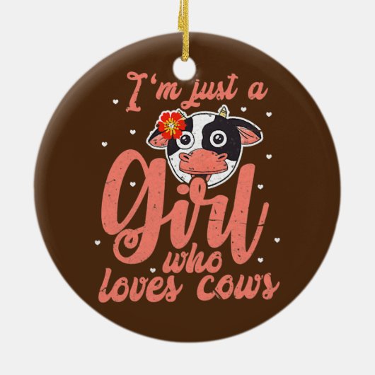 私は牛の恋人を愛する女の子にすぎない農家 セラミックオーナメント (裏面)