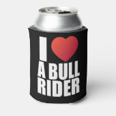 私は牛の騎手、カウボーイ、ロデオの騎手、国が大好き。 缶クーラー (缶裏面)